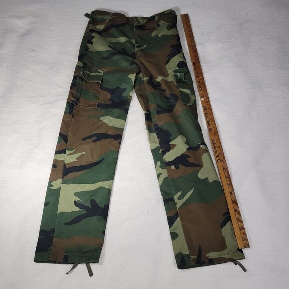 Military Pants Womens Size 16 Woodland Camo Combat Trousers US Army Y2k Green - Picture 6 of 13